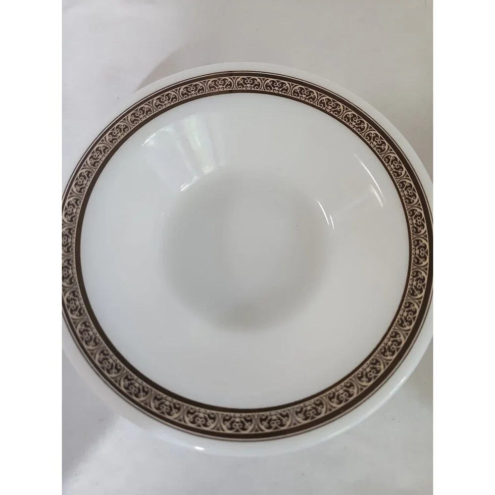 Pyrex Tableware by Corning Ebony 707 Cereal Bowls c1950s Made in USA 6.5
